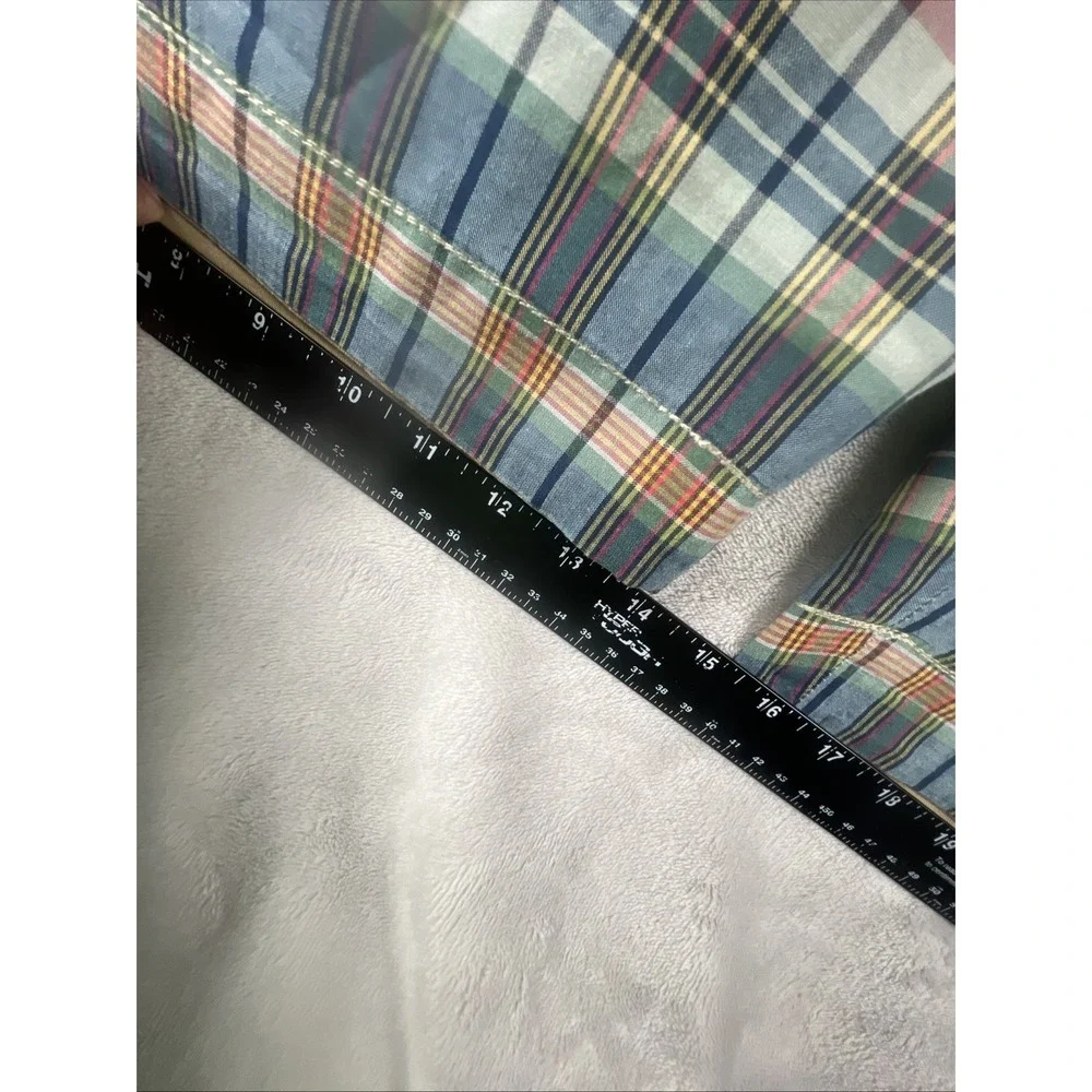 Polo Ralph Lauren Reversible Shorts Mens Size 52 Multicolor Plaid Khaki Cotton